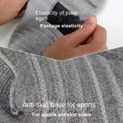 6/12Pairs Breathable Mesh Athletic Terry Socks Cushioned Moisture-managing and Durable Reduces Foot for Running Hiking & Sports