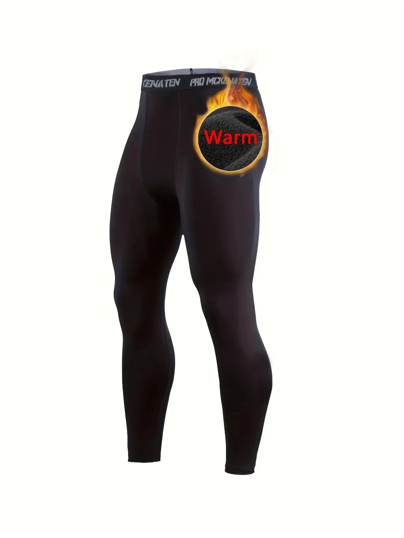 2025 new men's thermal pants, thickened autumn and winter high-elasticity, tight sport pants and slim-fit pants