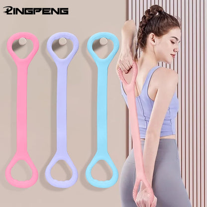 8 Fitness Workout Resistance Band Arm Back Shoulder Exercise Elastic Training Band Yoga Pilates Physical Therapy Equipment