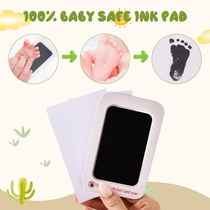 Baby Handprint and Footprint Kit Safe Non-Toxic Ink Pads Clean Inkless Touch Pet Paw Print Ink Kits with